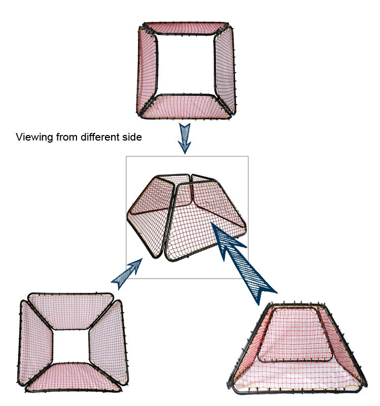 Portable Football Rebound Goal Net Outdoor Indoor Practice Four Sides Soccer Equipment